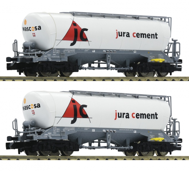 Set of 2 silo cars Jura Cement/Wascosa<br /><a href='images/pictures/Fleischmann/Fleischmann-848902.jpg' target='_blank'>Full size image</a>